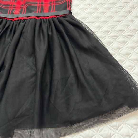 Knit Works Red and Black Plaid A-Line Tutu Sleeveless Holiday Dress - Picture 6 of 16